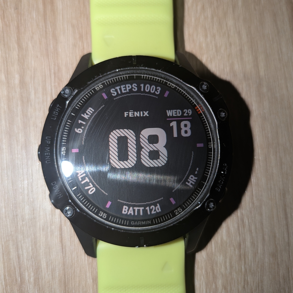 Garmin Fenix Smartwatch - Black and Neon Yellow